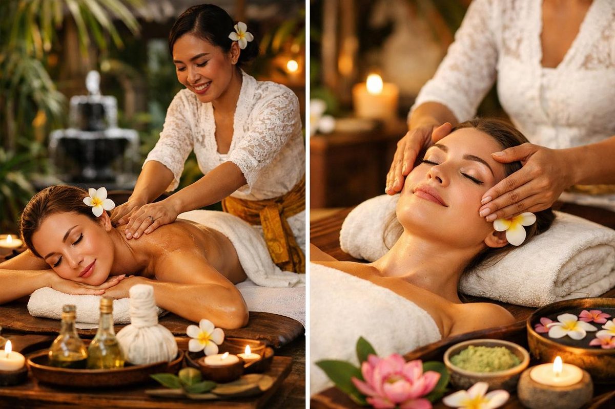 Balinese massage session at home